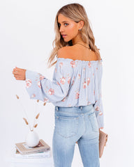 Give Me Love Floral Ruffle Off The Shoulder Top Oshnow