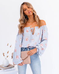 Give Me Love Floral Ruffle Off The Shoulder Top Oshnow