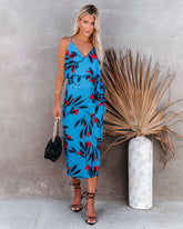 Give Your Best Printed Wrap Midi Skirt Oshnow