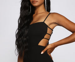 Glam And Pose Crepe Cutout Mini Dress Oshnow