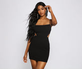 Glam And Pose Crepe Cutout Mini Dress Oshnow