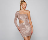 Glamorous Beauty Sequin Mini Dress Oshnow