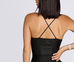 Glitter Glow Skater Dress Oshnow