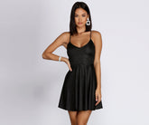 Glitter Glow Skater Dress Oshnow