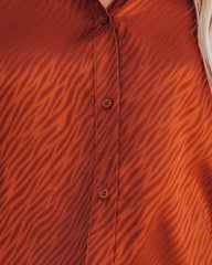 Glitzy Night Satin Button Down Blouse Oshnow