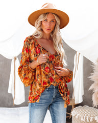 Good Natured Printed Tassel Top Oshnow