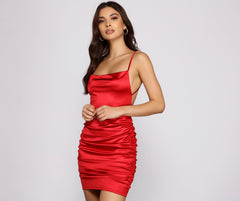 Gorgeous Vibe Satin Mini Dress Oshnow
