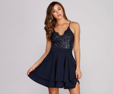 Graced In Lace Skater Dress Oshnow