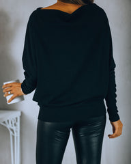 Grateful Dolman Knit Top - Black Oshnow