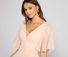 Greta Formal High Slit Chiffon Dress Oshnow
