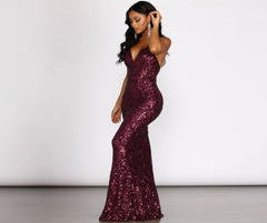 Gwendolyn Cross Back Sequin Dress Oshnow