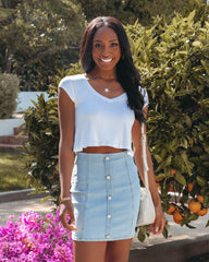 Haddie Denim Mini Skirt Oshnow