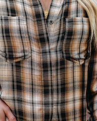 Hadid Plaid Button Down Top Oshnow