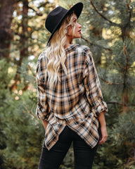 Hadid Plaid Button Down Top Oshnow