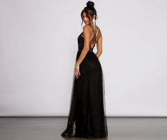 Haisley Formal Tulle And Satin Dress Oshnow