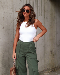 Haisley Sleeveless Bodysuit - White Oshnow