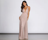 Haley Formal Shimmering Metallic Dress Oshnow