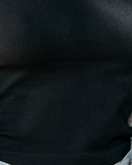 Halo Seamless Crop Top - Black Oshnow