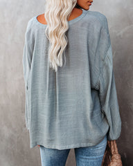 Hand In Hand Button Down Top - Sage Dust Oshnow