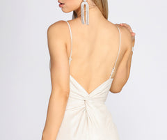 Harley Formal Knot Glitter Dress Oshnow