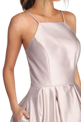 Harper Formal Satin Ball Gown Oshnow
