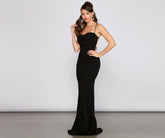 Hazel Formal Lace-Up Back Mermaid Dress Oshnow