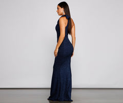 Henley Formal One Shoulder Glitter Dress Oshnow