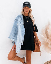 His Cotton Oversized Tee - Black Oshnow