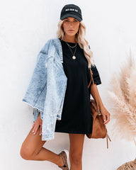 His Cotton Oversized Tee - Black Oshnow