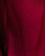 Hollis Satin Smocked Ruffle Blouse - Wine Oshnow