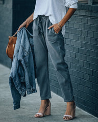 Huddy Cotton Pocketed Denim Joggers Oshnow