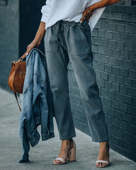 Huddy Cotton Pocketed Denim Joggers Oshnow