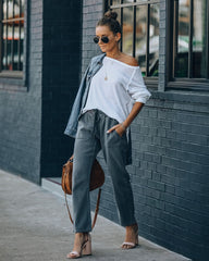 Huddy Cotton Pocketed Denim Joggers Oshnow