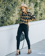 Hudson High Rise Faux Suede Legging - Black Oshnow