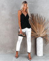 I'M Yours Twist Tank - Black Oshnow