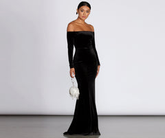 Ida Velvet Formal Gown Oshnow