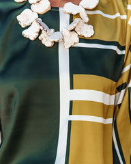 Idra Printed Satin Blouse Oshnow