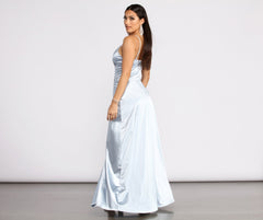 Ilana Satin Column Gown Oshnow