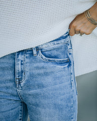 Improv High Rise Distressed Slim Straight Denim Oshnow