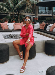 Infinity Cotton Pocketed Shorts - Fuchsia Oshnow