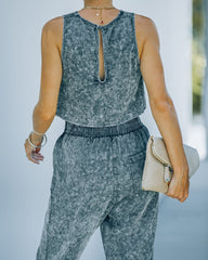 Interval Cotton Blend Acid Wash Crop Top Oshnow