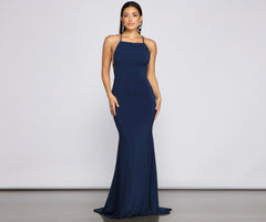 Isabella Halter A-Line Formal Dress Oshnow