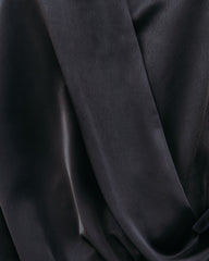 Isn't She Lovely Satin Drape Blouse - Black Oshnow
