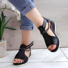 Casual Cool Chain Wedge Heel Sandals