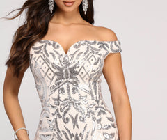 Janessa Formal Off The Shoulder Dress Oshnow