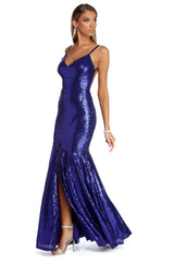 Janessa Open Back Sequin Dress Oshnow