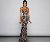 Jasmine One-Shoulder Sequin Mermaid Dress Oshnow