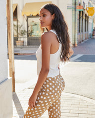 Jaya Cotton Ribbed Racerback Tank - White Oshnow
