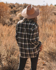 Jayce Cotton Distressed Plaid Button Down Top Oshnow