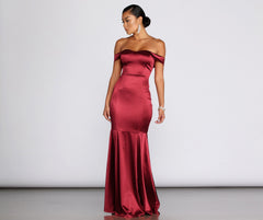 Jayden Satin Mermaid Formal Dress Oshnow